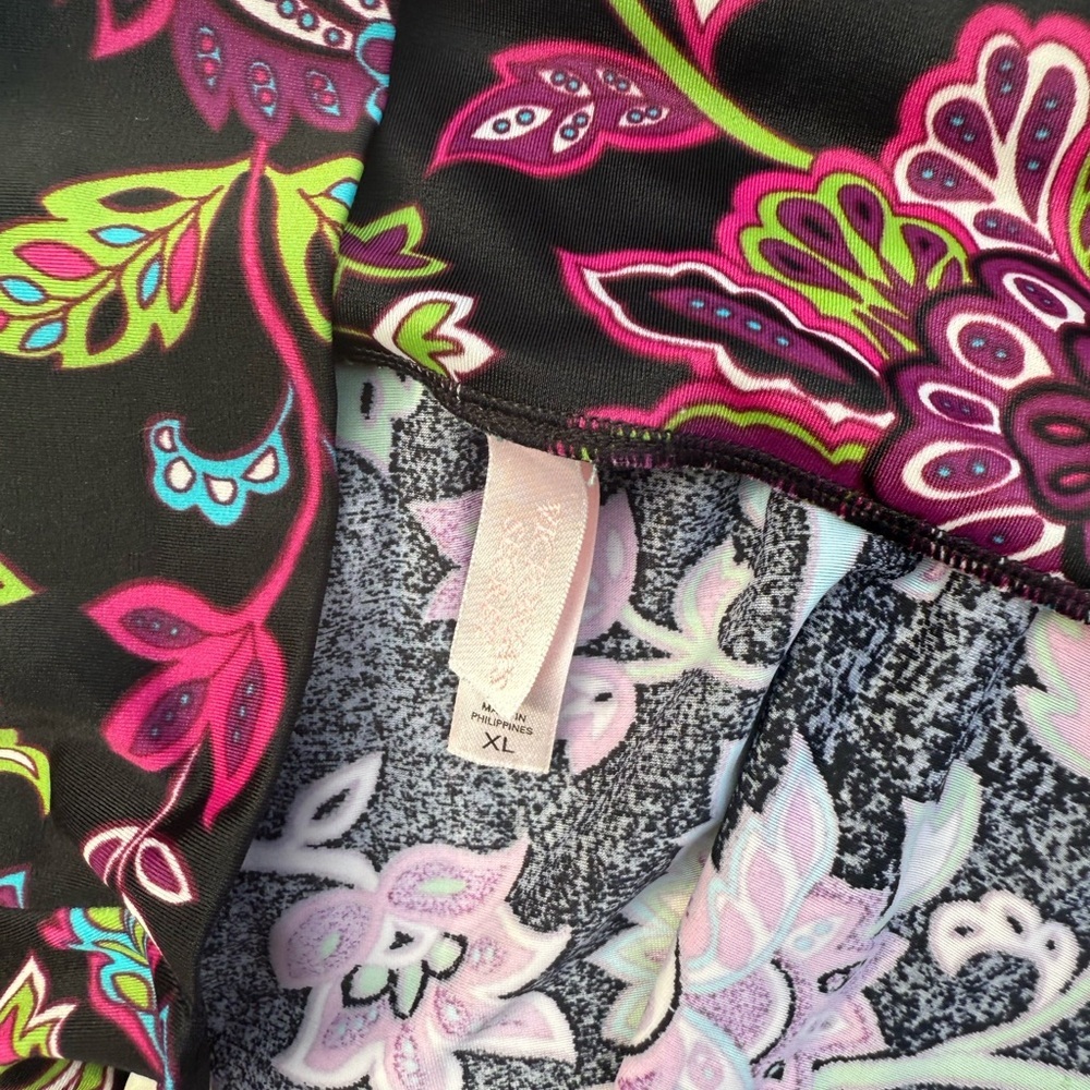 Victoria's Secret Black Floral Swim Skirt Coverup - Picture 2 of 3